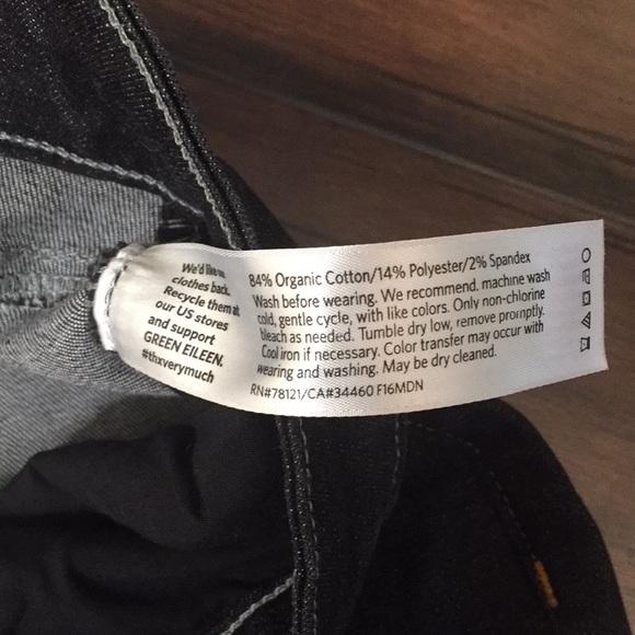 Eileen Fisher black jeans size 4 - Picture 3 of 6